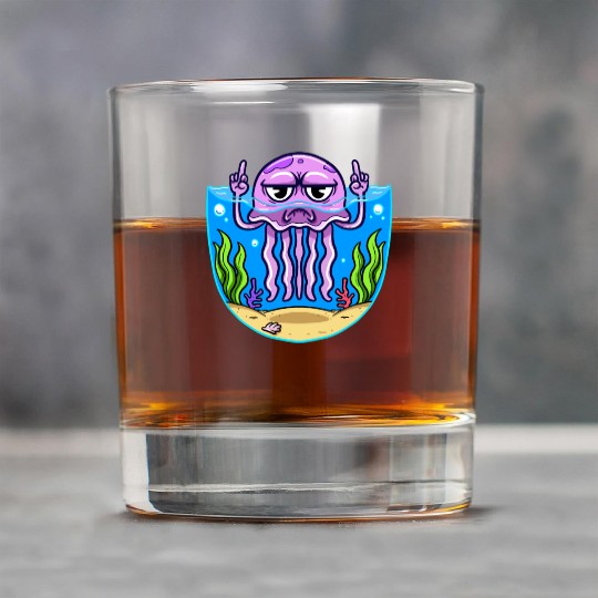 Jelly Fish Middle Finger Jellyfish Rock Glasses
