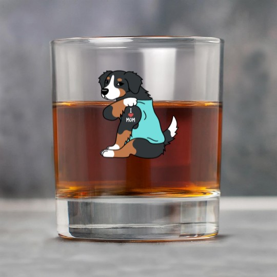 I Love Mom Tattoo Bernese Mountain Dog Rock Glasses