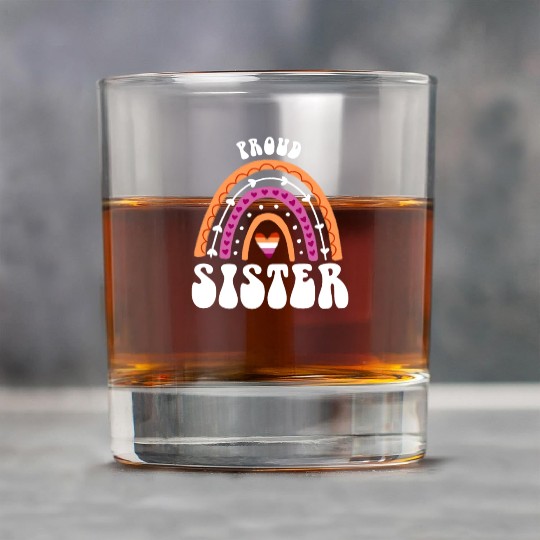 Proud Sister Lesbian Pride Rainbow Rock Glasses