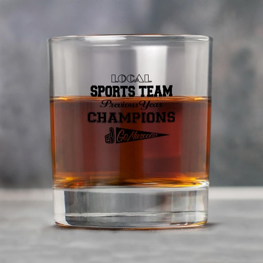 Go Local Sports Team (Black Text) Rock Glasses