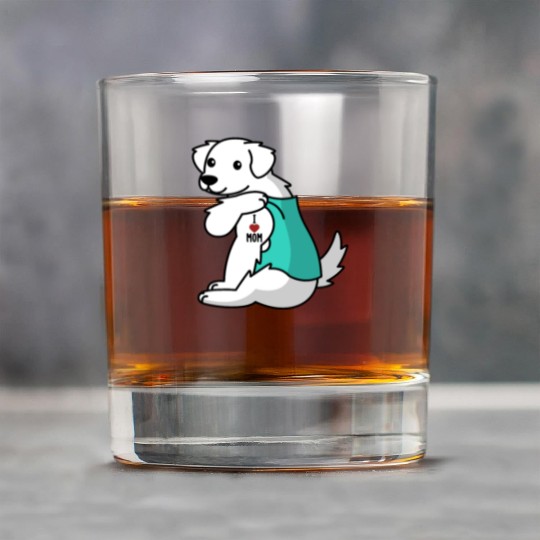 I Love Mom Tattoo Great Pyrenees Rock Glasses