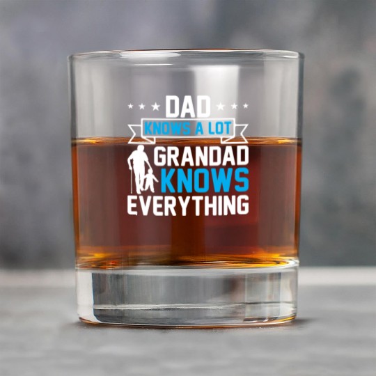 Dad Knows A Lot Grandad Knows Everything Rock Glasses