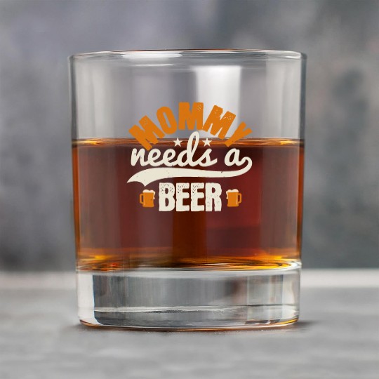 Mommy needs a beer Rock Glasses
