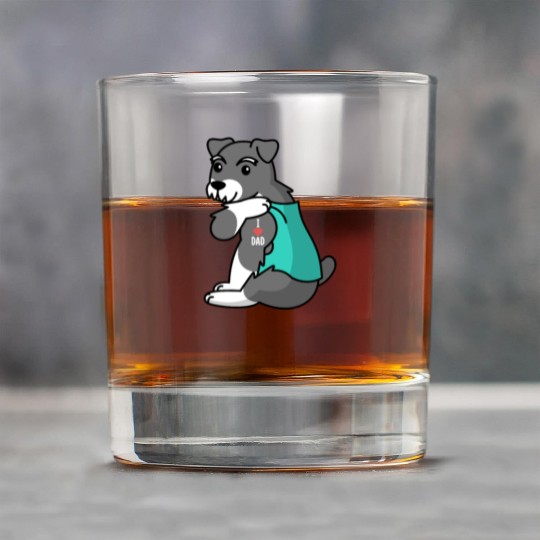 I Love Dad Schnauzer Rock Glasses