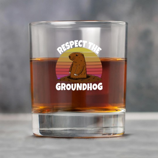Respect The Groundhog Rock Glasses