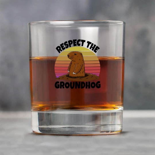 Respect The Groundhog Rock Glasses