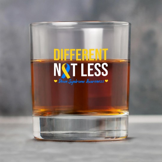 Different Not Less World Down Syndrome Awareness Rock Glasses