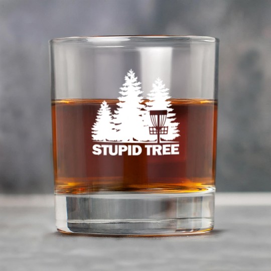 Stupid Tree Disc Golf Fun Frisbee Golf Frolf Rock Glasses