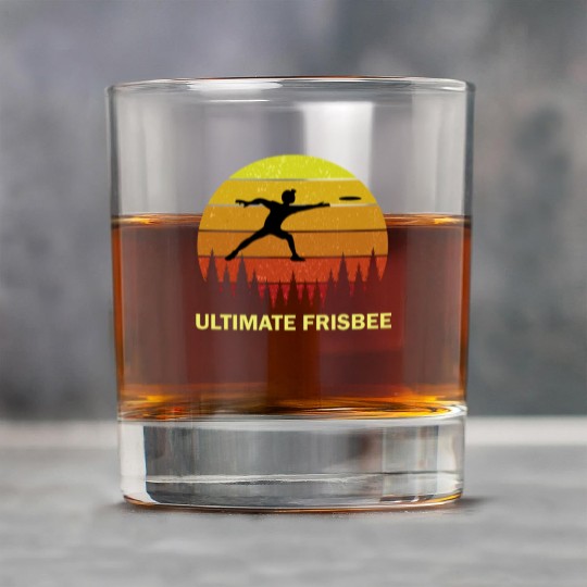 Ultimate Frisbee Disc Golf Flying Players Rock Glasses