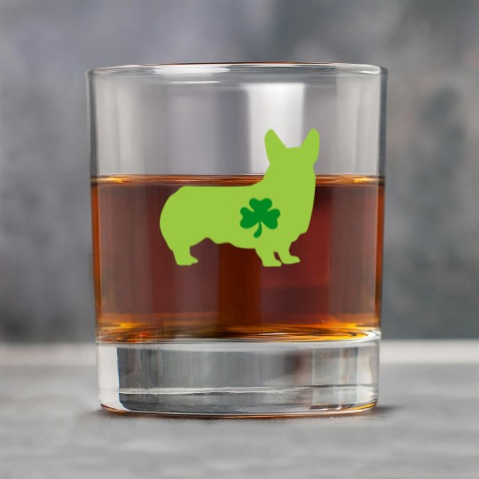 Corgi St. Patrick's Day Rock Glasses
