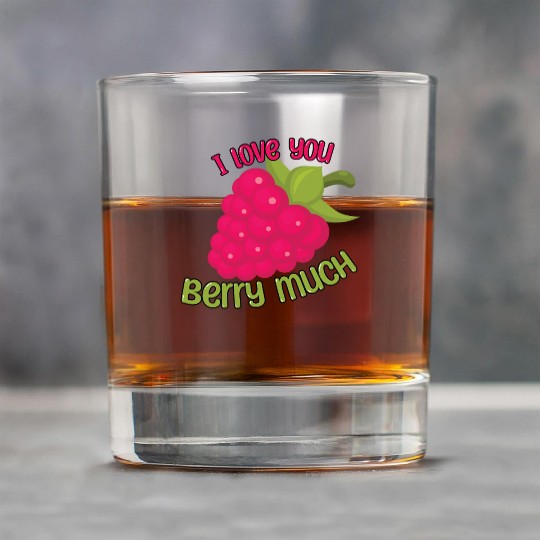 I Love You BERRY Much Rock Glasses
