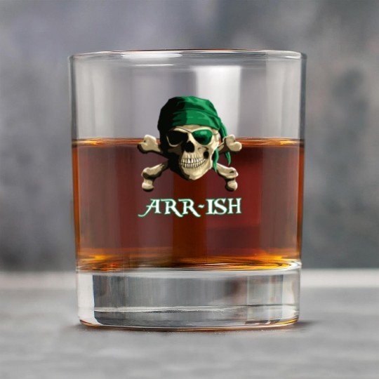Arrish Funny Pirate Saint Patricks Day Rock Glasses