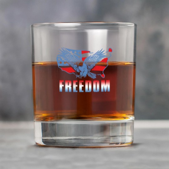 Freedom American America Eagle USA 4th Of July Rock Glasses
