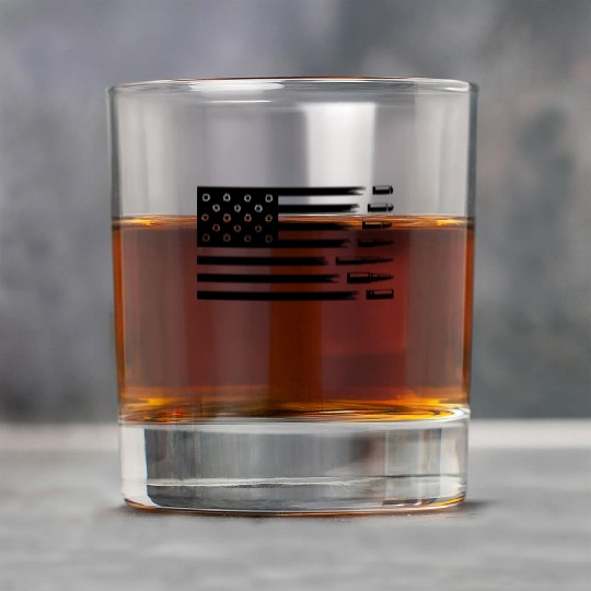 American Flag with bullet Rock Glasses