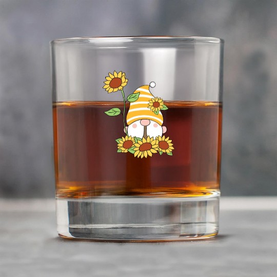 Gnome Sunflower Lover Gardening Gnomes Rock Glasses