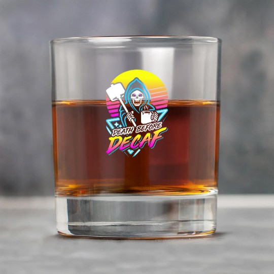 Death Before Decaf (Gym Reaper) Retro Neon Rock Glasses