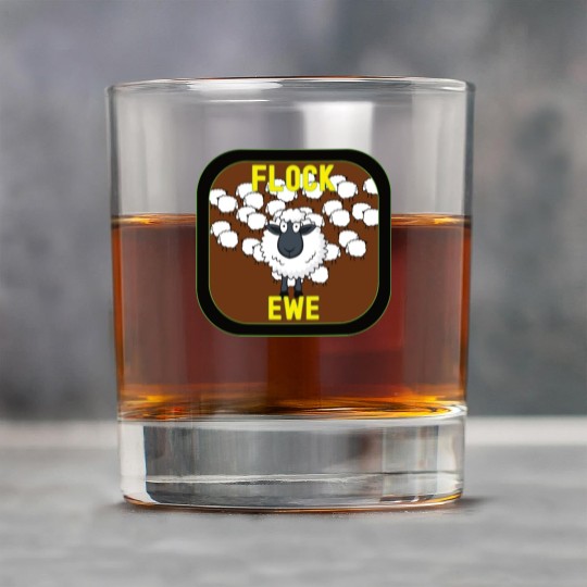 Flock Ewe Sarcastic Snarky Sassy Cute Sheep Animal Rock Glasses