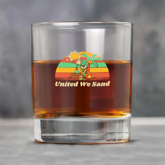 United We Sand Beach Sayings Ocean Quotes Funny Rock Glasses