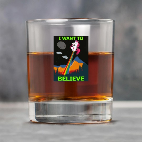 Unicorn "I Want To Believe" UAP Outfit Alien Ufo Rock Glasses