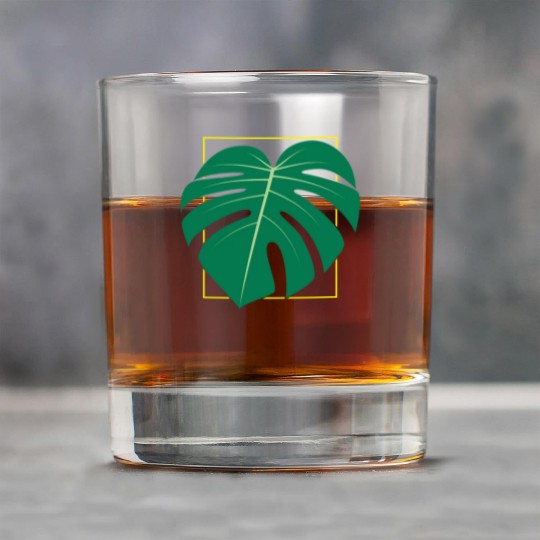 Tropical Leaves Rock Glasses