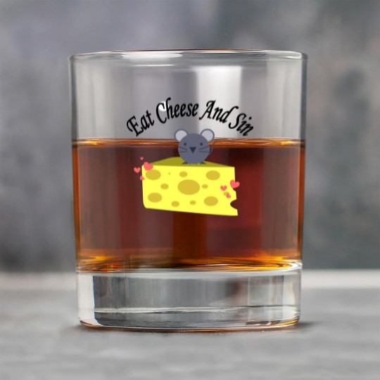 Eat cheese and sin, Best Street art! Classic Rock Glasses