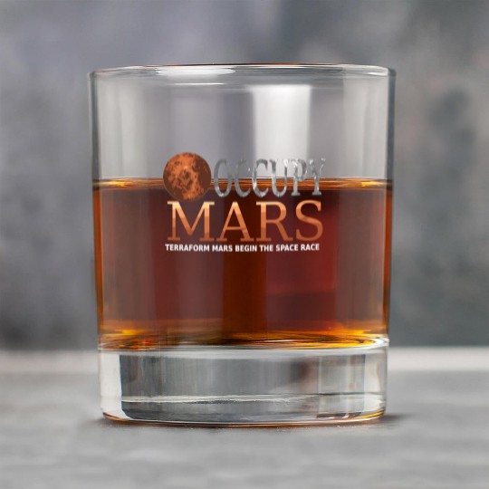 Occupy Mars Terraforming Space Race Rock Glasses