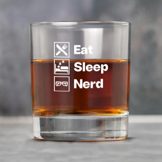 Eat Sleep Nerd Rock Glasses