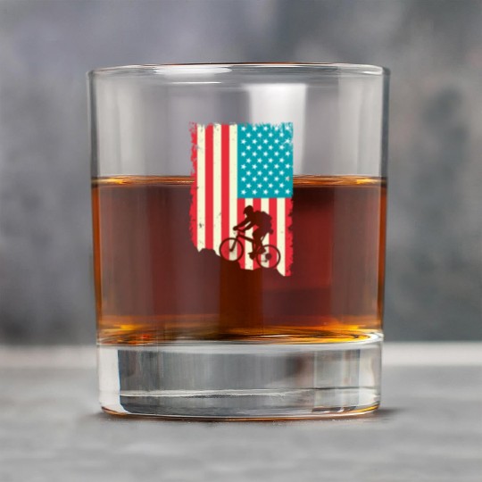 mountain biking american flag Rock Glasses