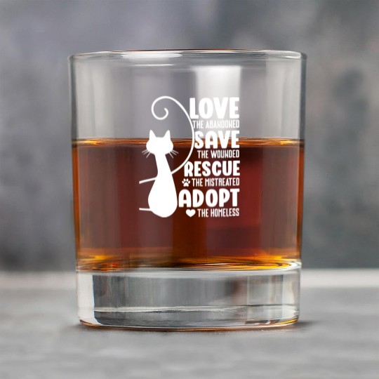 Love Save Rescue Cat Lover Kitty Cats Mom Dad Rock Glasses