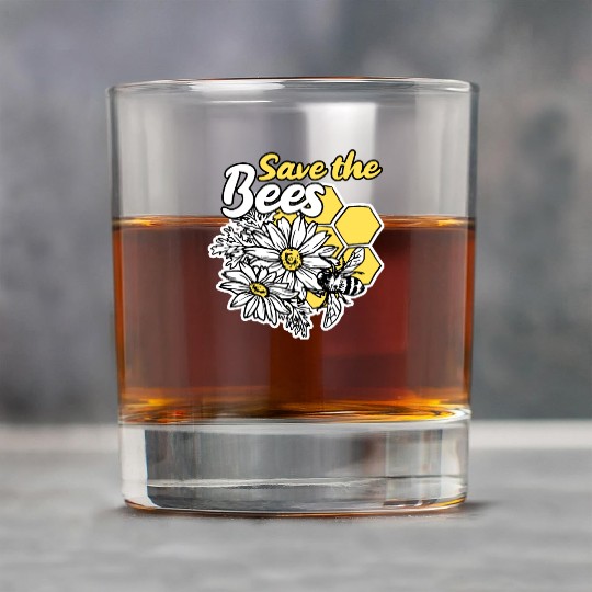 Save the bee honey bee gift idea environmental pro Rock Glasses