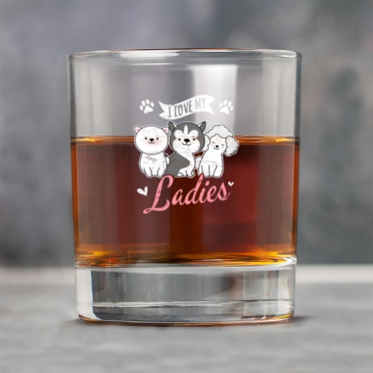 I Love My Ladies Funny Dog Owners Dog Lovers Puppy Rock Glasses