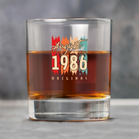 Gift Idea For August 1986 Rock Glasses