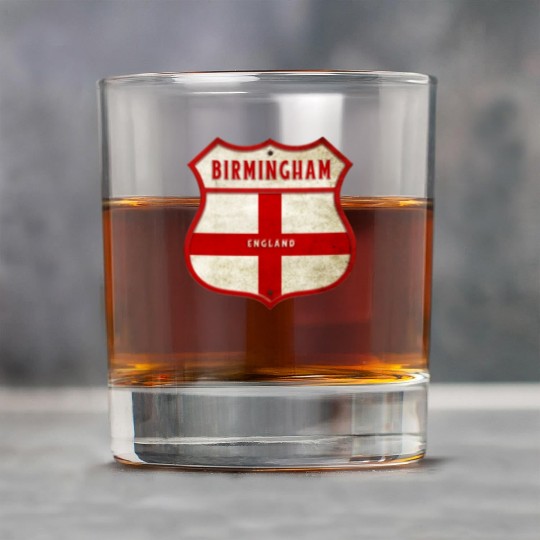 Birmingham England coat of arms Rock Glasses