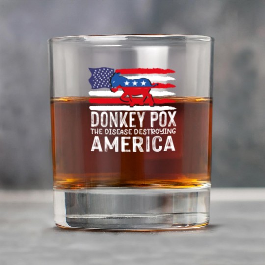 Donkey Pox The Disease Destroying America Funny Rock Glasses