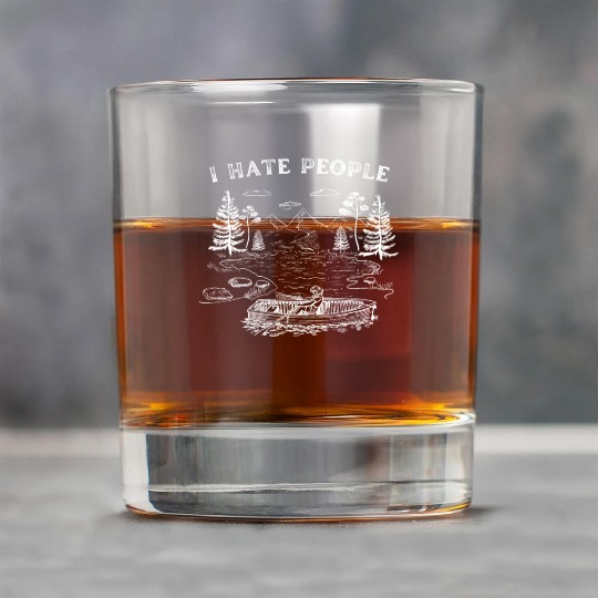 I love boating i hate people Rock Glasses