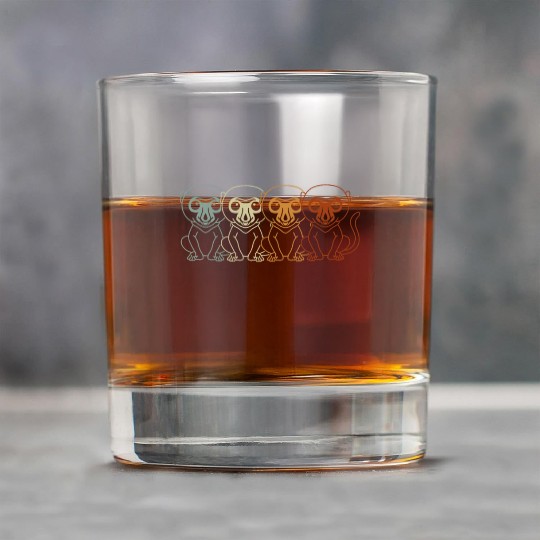 Retro Proboscis Monkey Ape Wildlife Zookeeper Rock Glasses