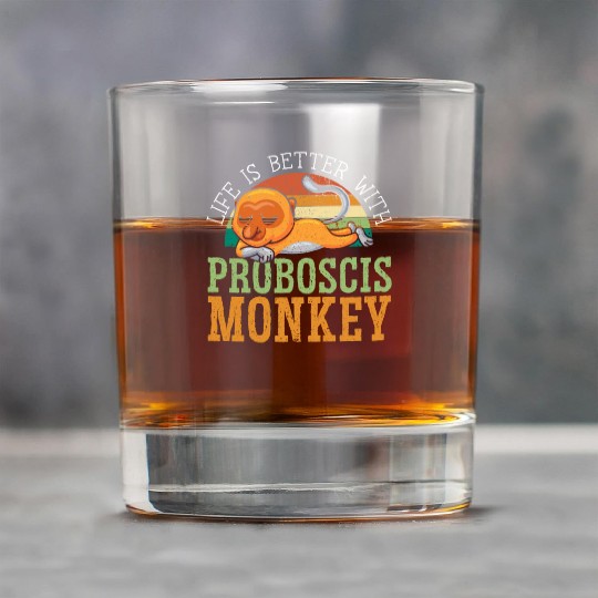 Life Is Better With Proboscis Monkey Ape Zookeeper Rock Glasses