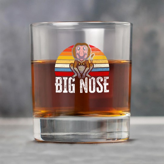 Big Nose Proboscis Monkey Ape Wildlife Zookeeper Rock Glasses