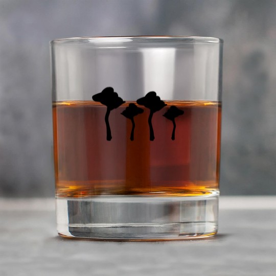 four trees symbol forest nature Rock Glasses