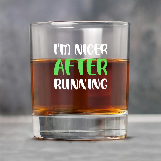 I'm Nicer After Running Rock Glasses