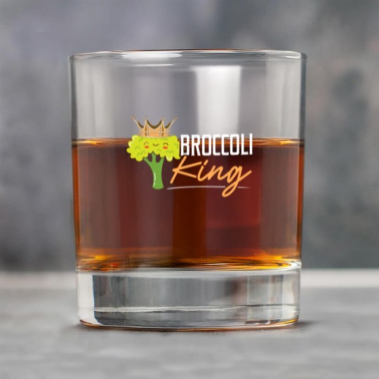 Broccoli King Broccoholic Vegetable Vegetarian Rock Glasses