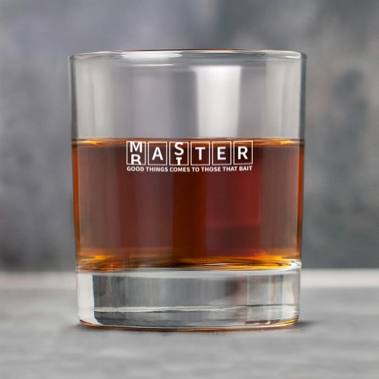 Master Baiter Funny Double Meaning Fishing Design Rock Glasses