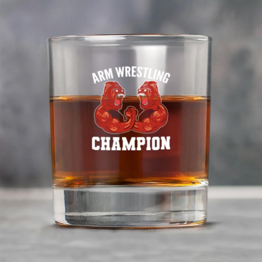 Arm Wrestling Champion Arm Wrestler Gift Rock Glasses