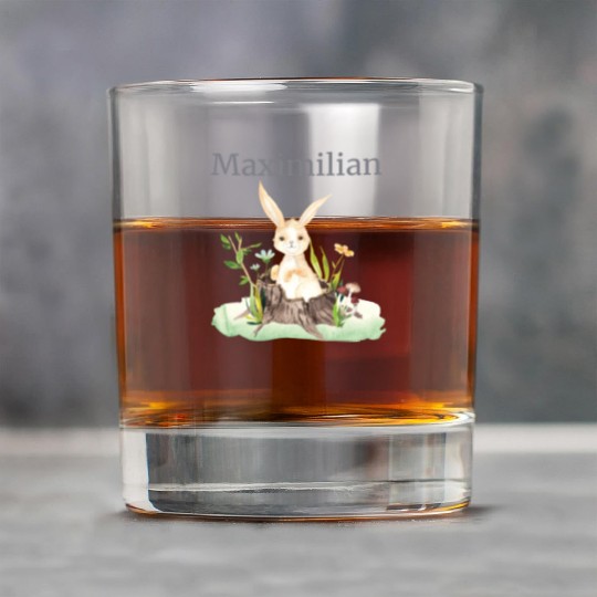 Waldtier Reh Hase Hedgehog Flowers Name Maximilian Rock Glasses