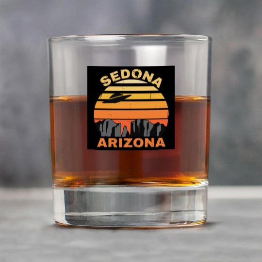 Sedona Arizonna Retro Sunset and UFO Rock Glasses