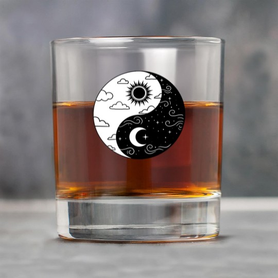Sun and Moon Yin Yang for Yin Yang Art Lover Rock Glasses