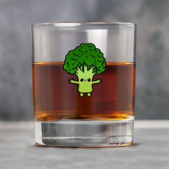 Kawaii Broccoli For Broccoli Lover Rock Glasses