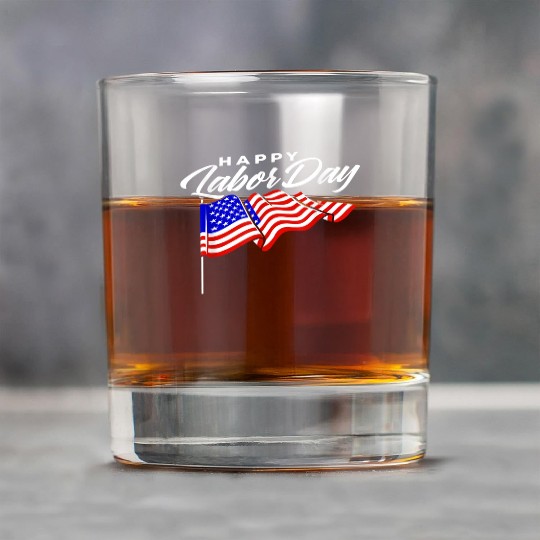 Happy Labor Day US Flag Rock Glasses for men women Awesome
