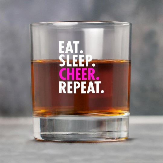 Eat Sleep Cheer Repeat Cheerleading Girls Women Cu Rock Glasses