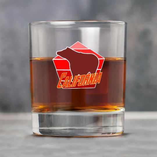 California Bear Flag Rock Glasses